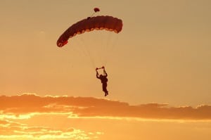 sky diving produces endophins