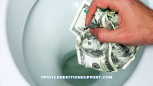 wasting money on drugs or alcohol after you want to quit and they don't make you feel good anymore