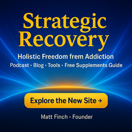 strategic recovery banner ad for checking out Matt Finch's newest holistic recovery website.